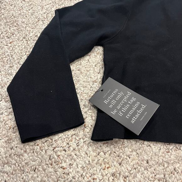 NWOT Tuckernuck 100% Cotton Mock Neck Sweater Black Sz XL Preppy Fall Casual - Picture 4 of 8